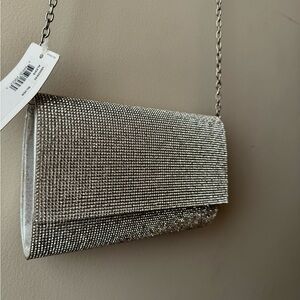 Silver should bag/clutch